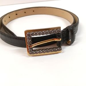 Avignon Vintage Genuine Leather Belt Mock Croc